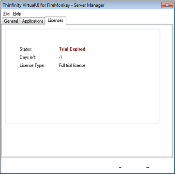 ThinRDP Server HTML5, Web-based RDP desktop remote control manager licenses tab