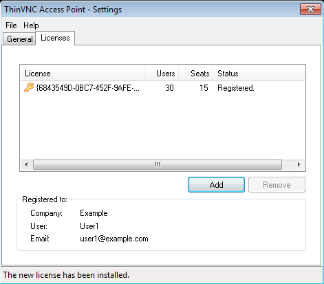 ThinVNC Access Point HTML5, Web-based RDP VNC Gateway remote desktop licenses configuration