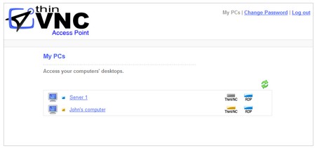 ThinVNC Access Point HTML5, Web-based RDP VNC Gateway desktop sharing remote PC view