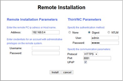 ThinVNC Access Point HTML5, Web-based RDP VNC Gateway remote desktop remote installation