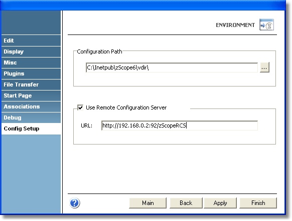 Remote Configuration Setup