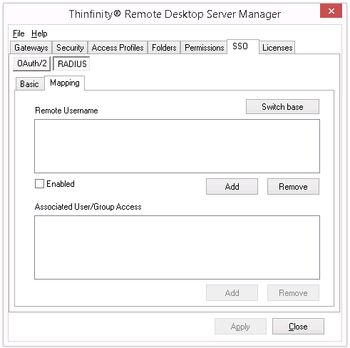 ThinRDP Server HTML5, Web-based RDP desktop remote control manager SSO tab