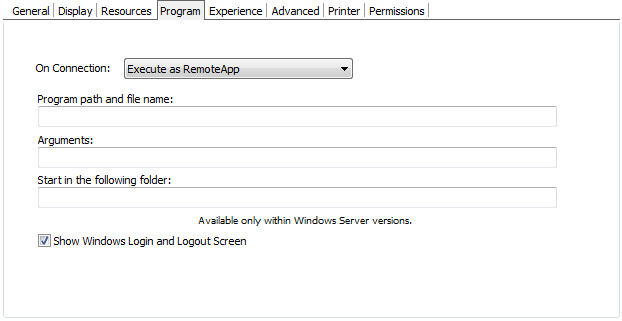 ThinRDP Server HTML5, Web-based RDP desktop remote control profiles RemotApp