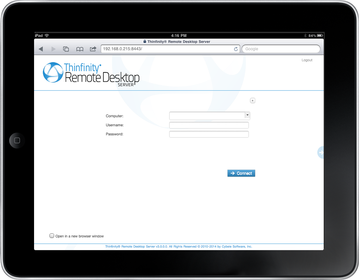 ThinRDP Server HTML5, Web-based RDP desktop remote mobile device access 