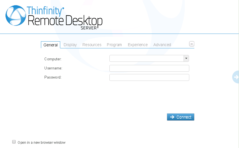 ThinRDP Server HTML5, Web-based RDP desktop remote access web general settings