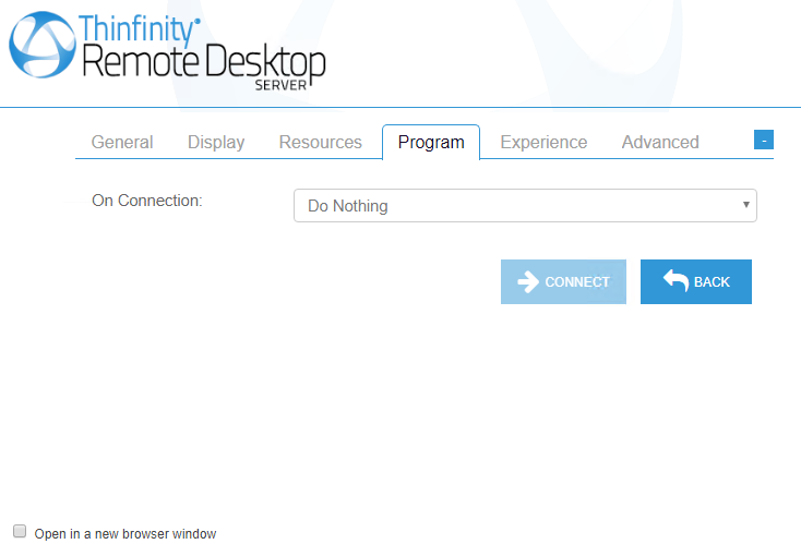 ThinRDP Server HTML5, Web-based RDP desktop remote access web program settings