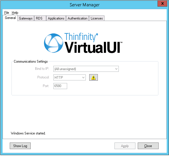 ThinRDP Server HTML5, Web-based RDP desktop remote control manager general tab