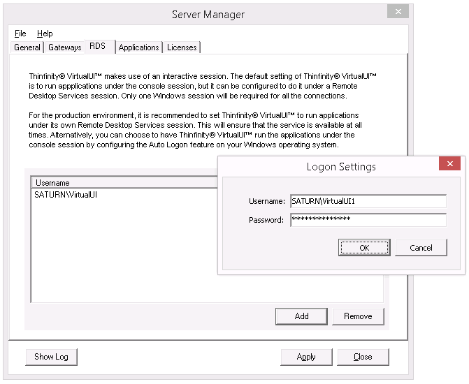 ThinRDP Server HTML5, Web-based RDP desktop remote control manager general tab