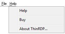 ThinRDP Server HTML5, Web-based RDP desktop remote control help menu