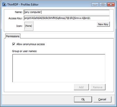 ThinRDP Server HTML5, Web-based RDP remote desktop control configuration security access profiles permissions