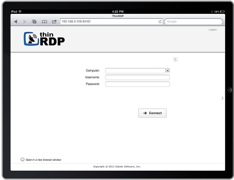 ThinRDP Server HTML5, Web-based RDP desktop remote mobile device access 