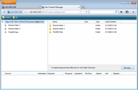 ThinRDP Server HTML5, Web-based RDP desktop remote access file transfer manager
