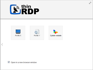ThinRDP Server HTML5, Web-based RDP desktop remote access profile icons