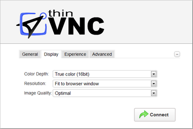 HTML5, Web-based VNC screen sharing control and mobile devices remote desktop display settings