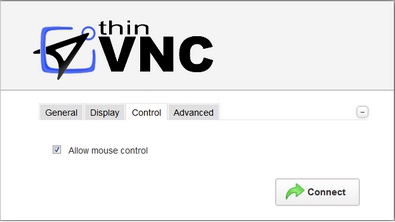 ThinVNC HTML5, Web-based VNC sharing remote desktop web control preferences