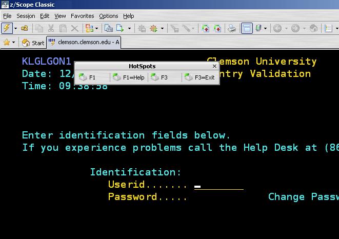 TN3270 TN5250 VT Terminal Emulation z/Scope HotSpot Dynamic Toolbar