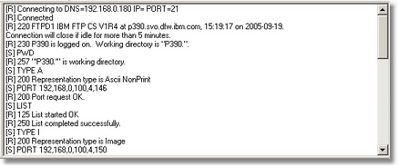 TN3270 TN5250 VT Terminal Emulation z/Scope FTP Workspace Log Window