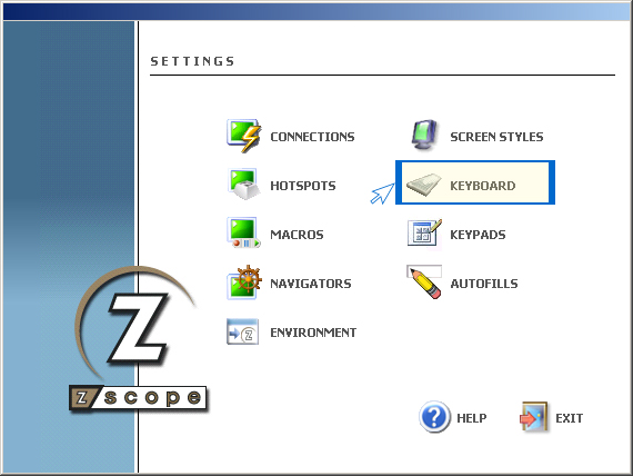 TN3270 IBM Mainframe TN5250 AS400 VT UNIX Telnet Terminal Emulation z/Scope Settings Keyboard
