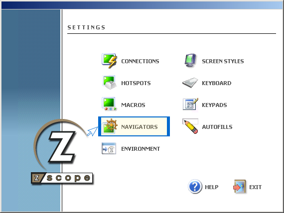 TN3270 IBM Mainframe TN5250 AS400 VT UNIX Telnet Terminal Emulation z/Scope Settings Navigators