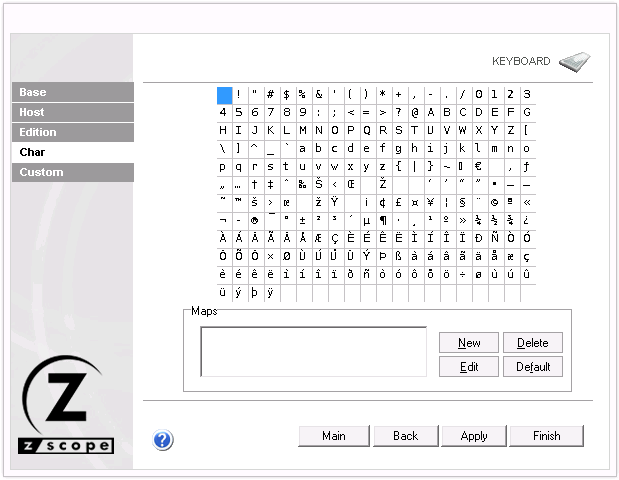 Web-based HTML5 TN3270 IBM Mainframe TN5250 IBM AS/400 VT UNIX Terminal Emulation Settings Keyboard Character Table Maps