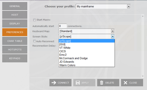 Web-based HTML5 TN3270 TN5250 VT100 Terminal Emulation Screen Styles Preferences Settings Web-based HTML5 TN3270 TN5250 VT100 Terminal Emulation Screen Styles Preferences Settings
