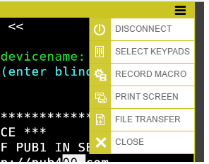 Web-based HTML5 TN3270 IBM Mainframe TN5250 IBM AS/400 VT UNIX Terminal Emulation Connection View Context Toolbar