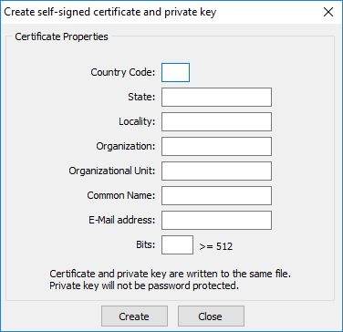 Web-based HTML5 TN3270 IBM Mainframe TN5250 IBM AS/400 VT UNIX Terminal Emulation Server Settings Manage SSL Certificate Self Signed Create