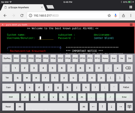 Web-based HTML5 TN3270 IBM Mainframe TN5250 IBM AS/400 VT UNIX Telnet Terminal Emulation Mobile Device Screen View