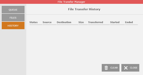 Web-based HTML5 TN3270 TN5250 VT100 Terminal Emulation File Transfer Manager History Status Source Destination Size Transferred Started Ended