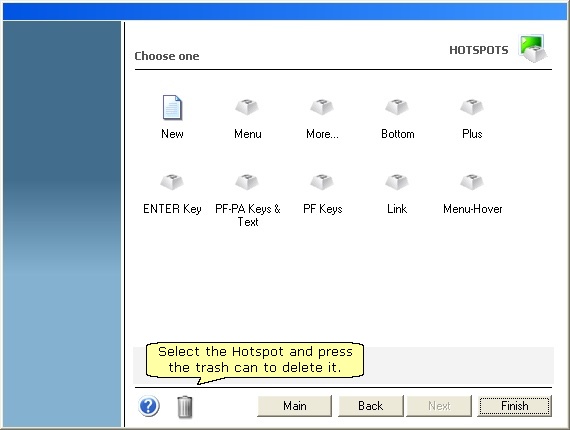 TN3270 IBM Mainframe TN5250 AS400 VT UNIX Telnet Terminal Emulation z/Scope Settings HotSpots Delete