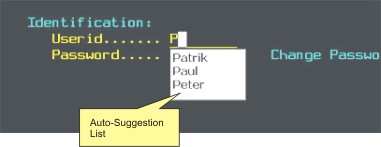 TN3270 TN5250 VT Terminal Emulation z/Scope Auto Suggestion Example