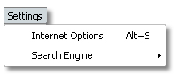 TN3270 TN5250 VT Terminal Emulation z/Scope Web Browser Workspace Settings Menu Internet Options Search Engine