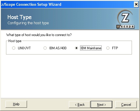 Terminal Emulation z/Scope TN3270 IBM Mainframe AS400 TN5250 Connection Setup Wizard Host