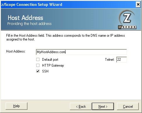 VT Terminal Emulation z/Scope UNIX VT Telnet Connection SSH Setup