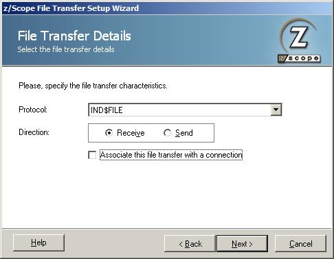 TN3270 TN5250 VT Terminal Emulation z/Scope File Transfer IND$FILE Details Receive Send Associate