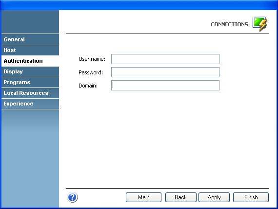 Terminal Emulation z/Scope RD Remote Desktop Username Password Domain Authentication