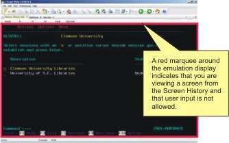 TN3270 TN5250 VT Terminal Emulation z/Scope Screen History View