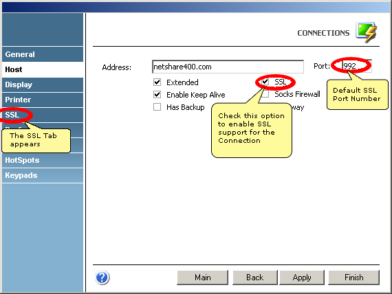 TN3270 TN5250 VT Terminal Emulation z/Scope SSL Port