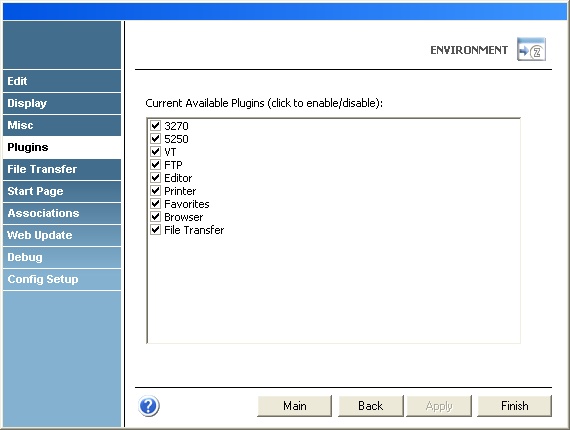 TN3270 IBM Mainframe TN5250 AS400 VT UNIX Telnet Terminal Emulation z/Scope Plugins Enable Disable