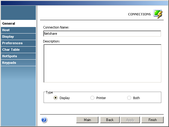 Terminal Emulation z/Scope TN3270 IBM Mainframe AS400 TN5250 Connection Name Description Display Printer