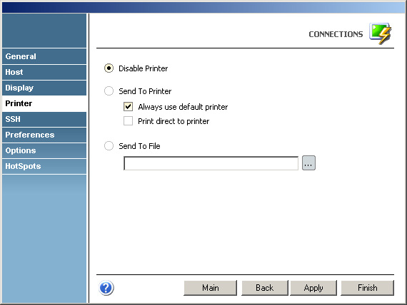 Terminal Emulation z/Scope VT unix VT Telnet Printer Default File