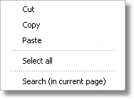 TN3270 TN5250 VT Terminal Emulation z/Scope Web Browser Workspace Edit Menu Cut Copy Paste Select All Search