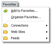 TN3270 TN5250 VT Terminal Emulation z/Scope Web Browser Workspace Favorites Menu Add Organize Connection Web Sites Feeds