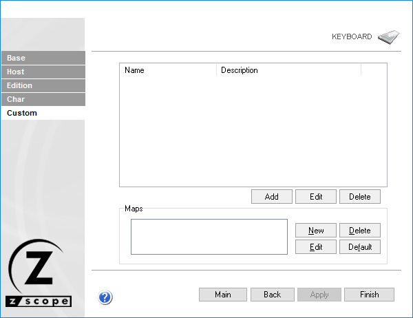 Web-based HTML5 TN3270 IBM Mainframe TN5250 IBM AS/400 VT UNIX Terminal Emulation Settings Keyboard Custom Maps Name Description