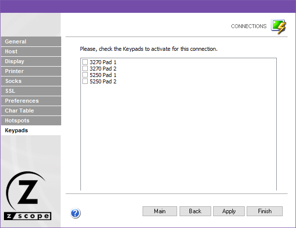Web-based HTML5 TN3270 TN5250 Terminal Emulation Settings Keypads