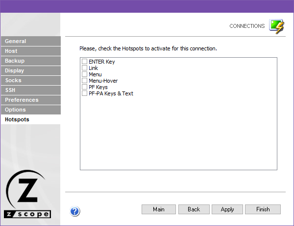 Web-based HTML5 VT100 Unix Telnet Terminal Emulation Settings HotSpots