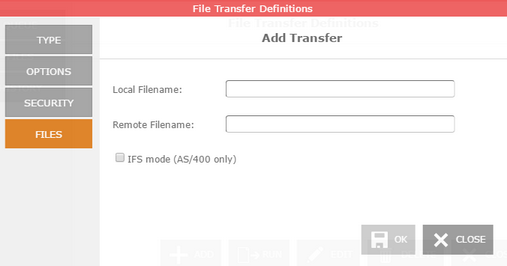 Web-based HTML5 TN3270 TN5250 VT100 Terminal Emulation File Transfer Manager Queue FTP Filenames Local Remote IFS Mode