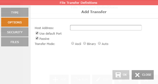 Web-based HTML5 TN3270 TN5250 VT100 Terminal Emulation File Transfer Manager Queue FTP Options Host Port Passive Mode