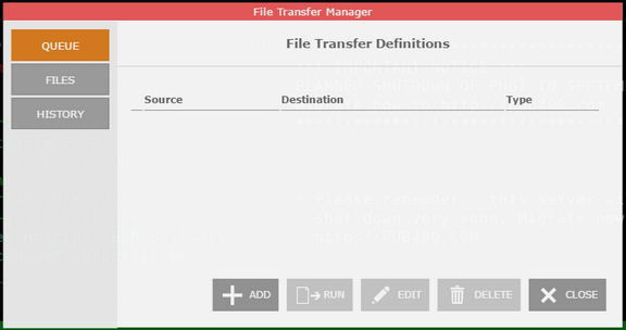Web-based HTML5 TN3270 TN5250 VT100 Terminal Emulation File Transfer Manager Queue Files History