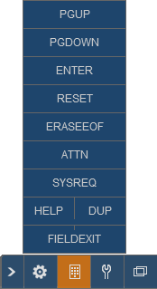 Web-based HTML5 TN3270 TN5250 VT100 Terminal Emulation Keypad Enabled PGUP PGDOWN ENTER RESET ERASEEOF ATTN SYSREQ HELP FUP FIELDEXIT